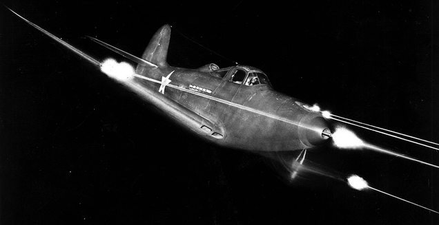 The Cobra shows its fangs: six .50 caliber machine guns and a 37mm cannon